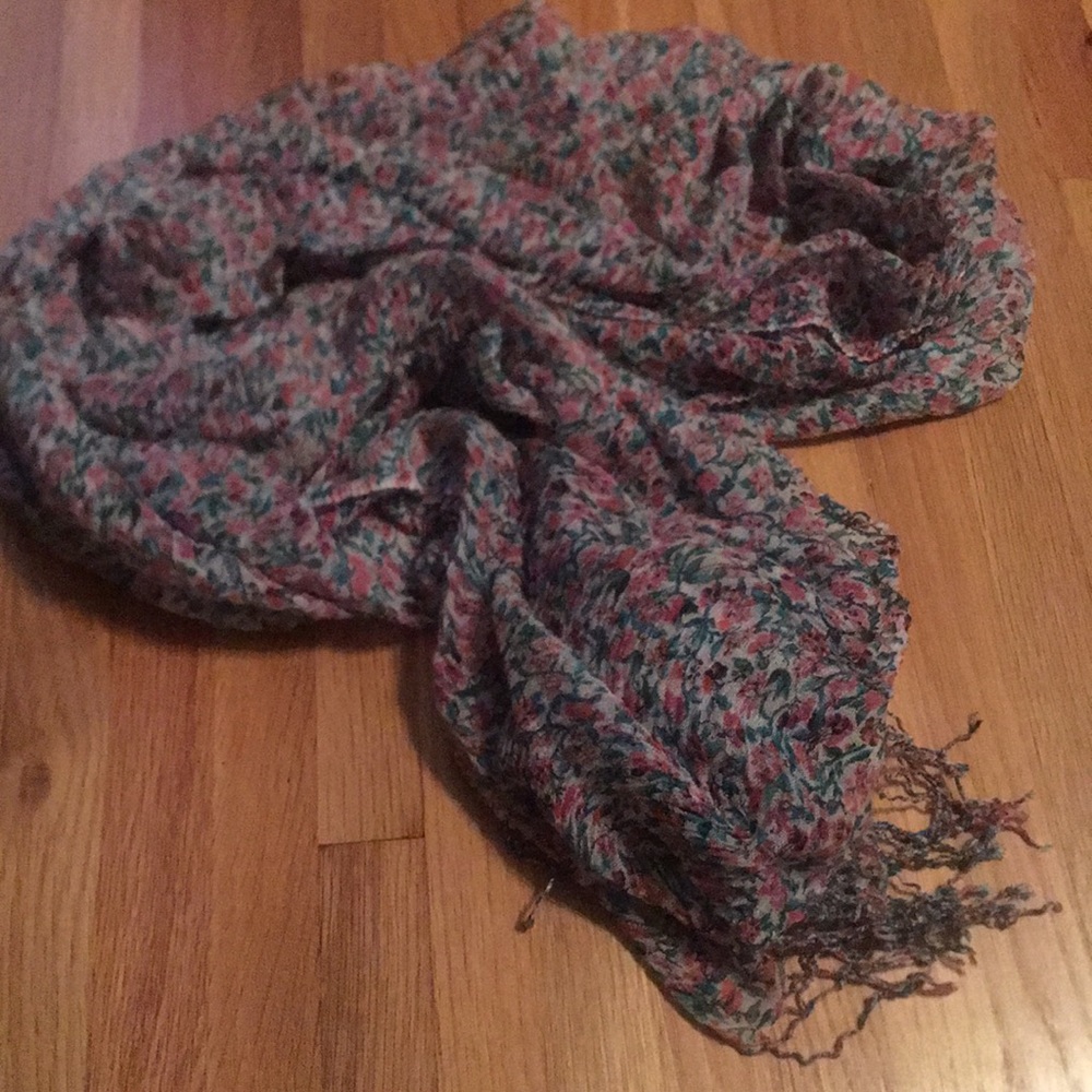 Long floral scarf